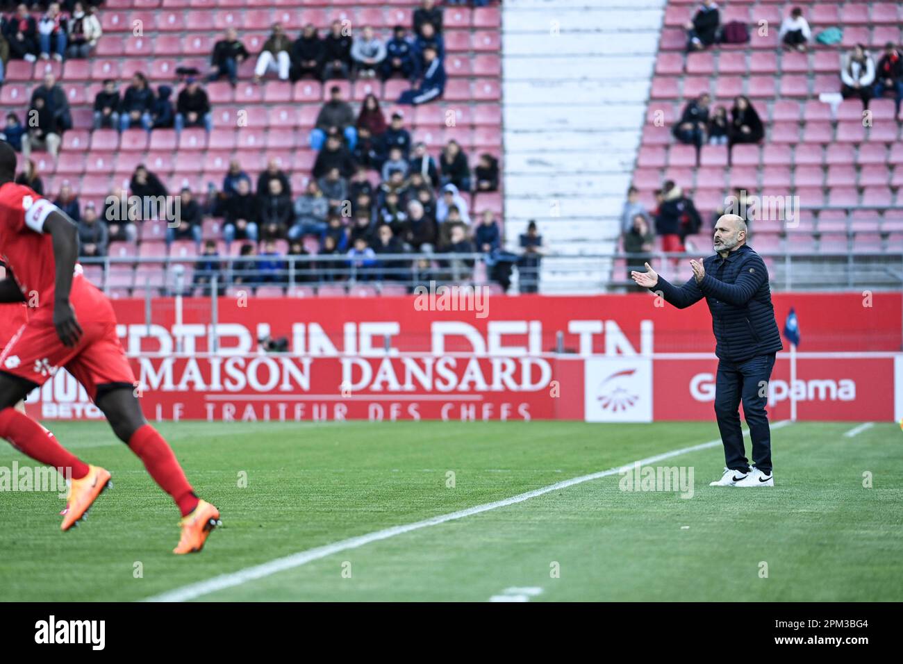 ©PHOTOPQR/LE BIEN PUBLIC/Emma BUONCRISTIANI ; ; 08/04/2023 ; Ligue de football 2 : Dijon FCO - Rodez AF. Banque D'Images