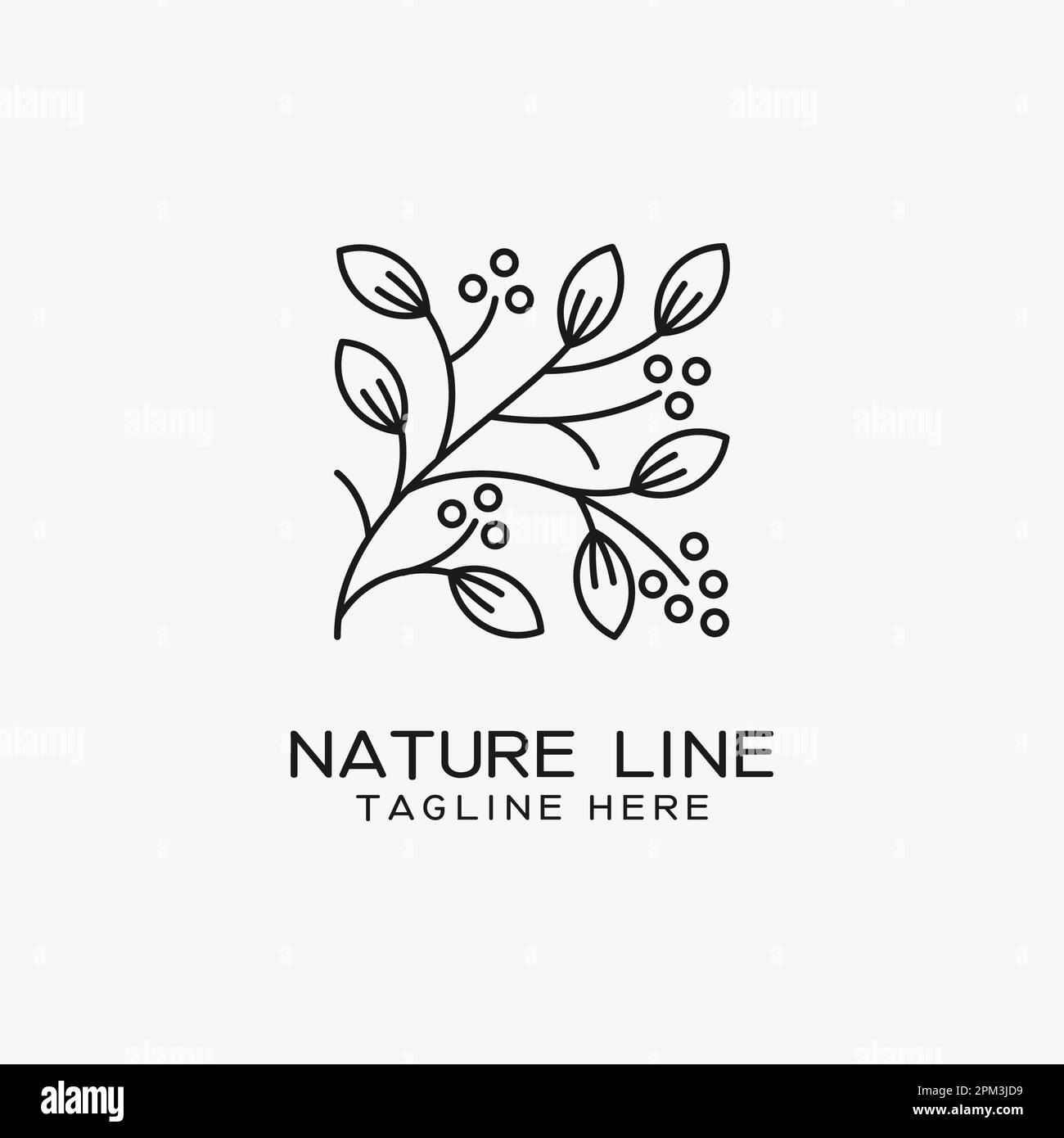 Logo « nature Line » Illustration de Vecteur