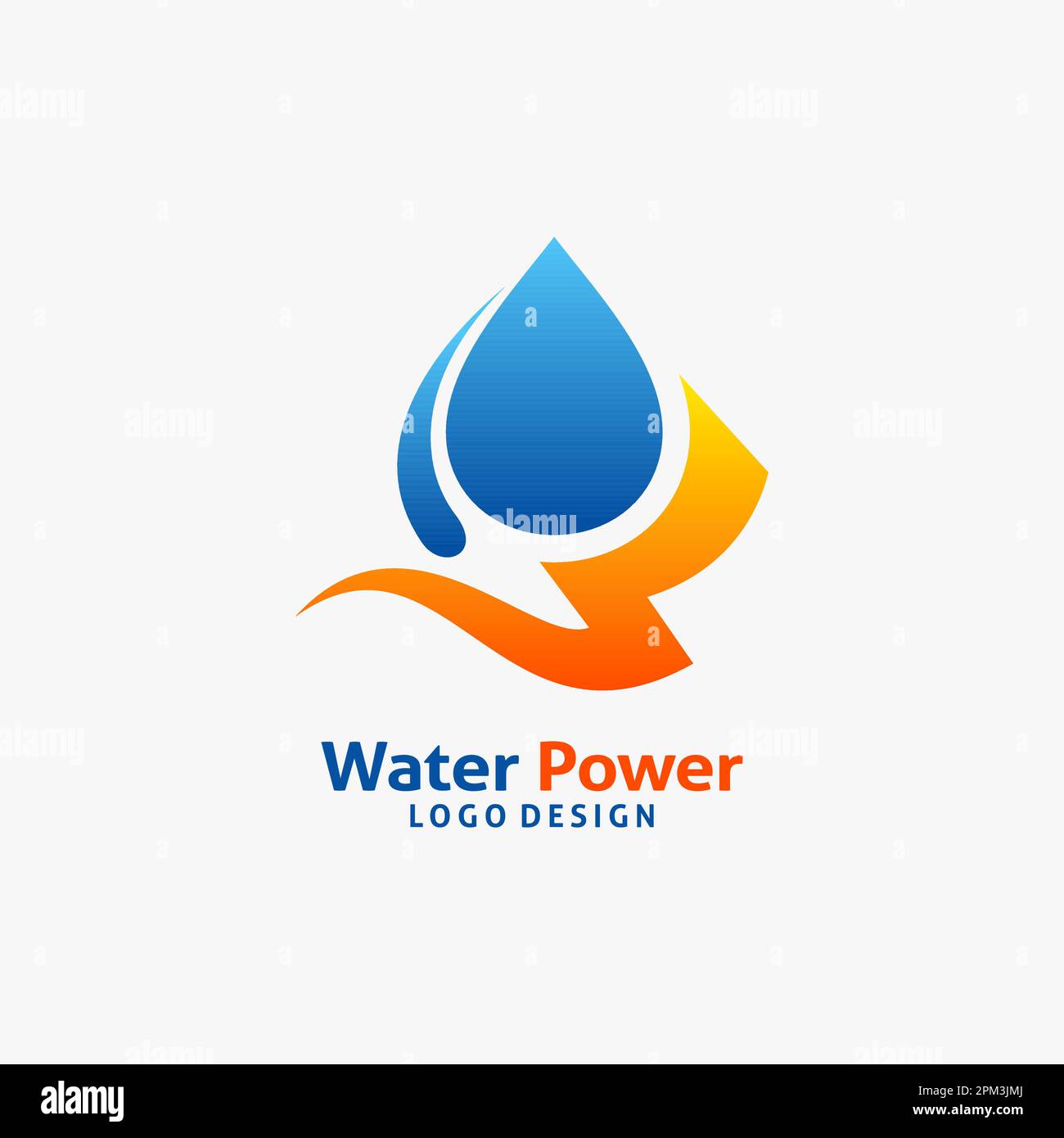 Logo Water Power Illustration de Vecteur