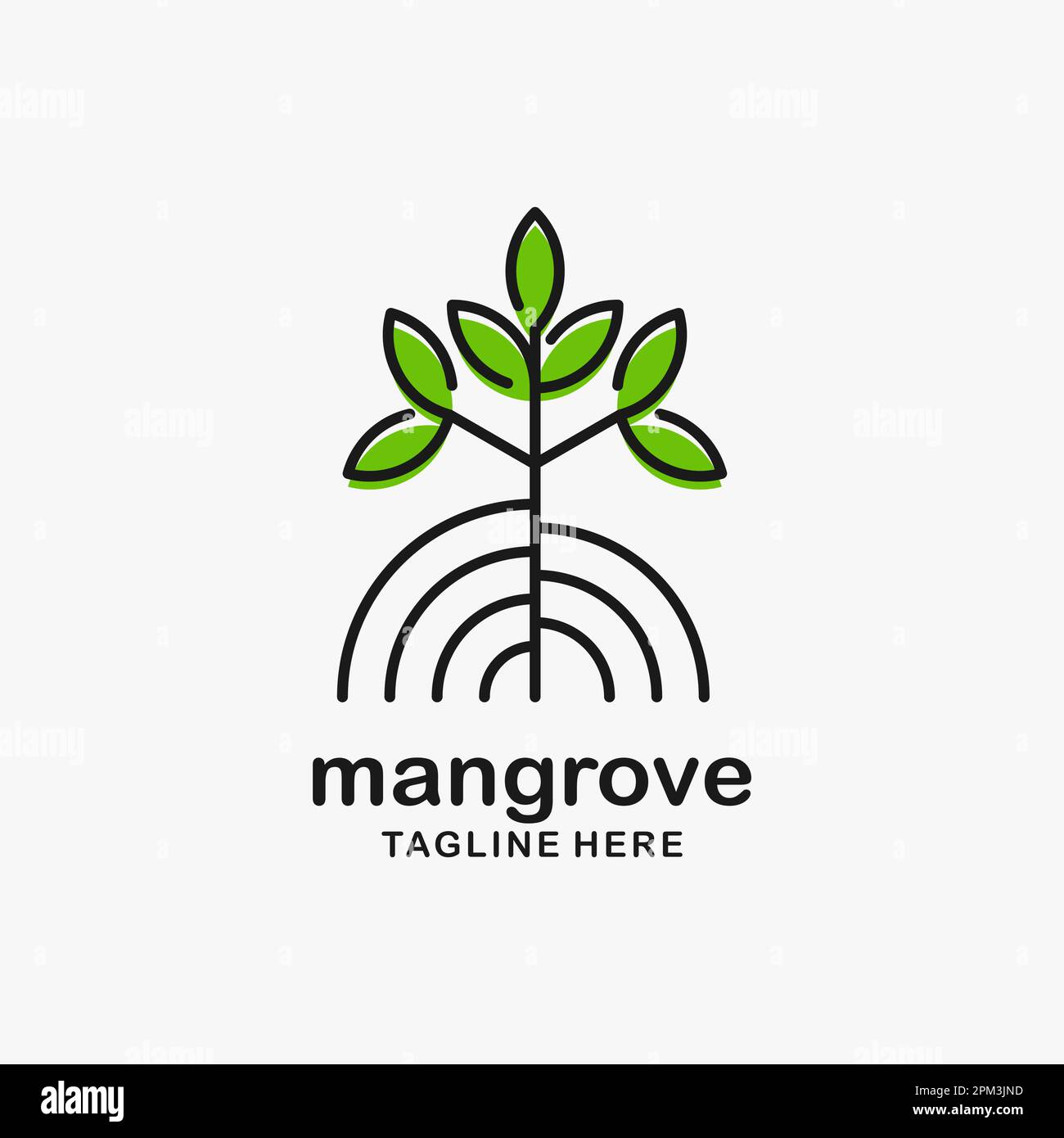 Logo de mangrove Illustration de Vecteur