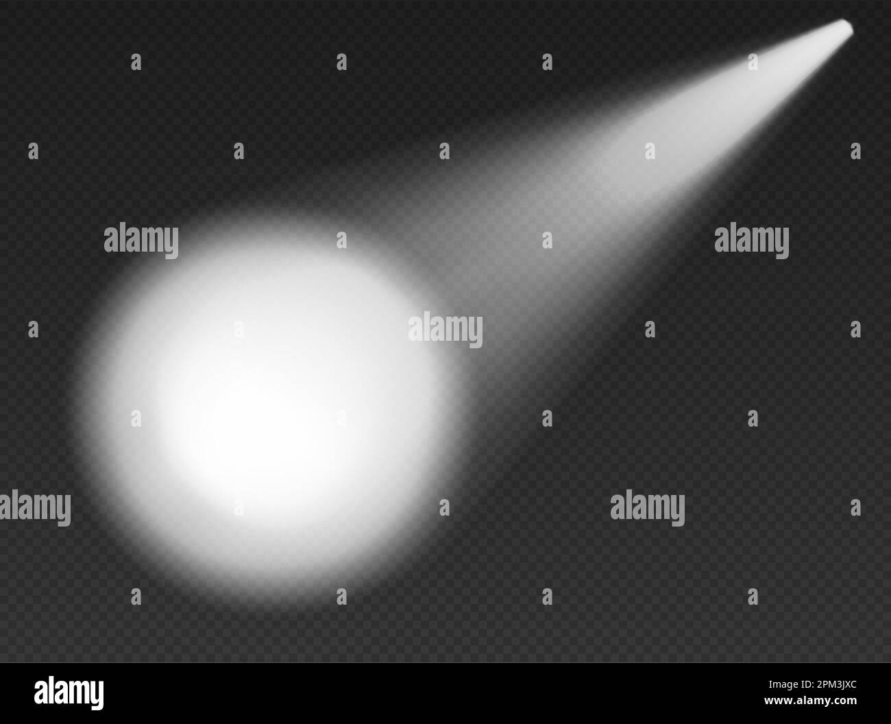 Vue du dessus des projecteurs blancs. Lumières coniques du bas avec bords sombres. Effet de spot volumétrique sur fond sombre. Studio vide ou scen de concert Illustration de Vecteur