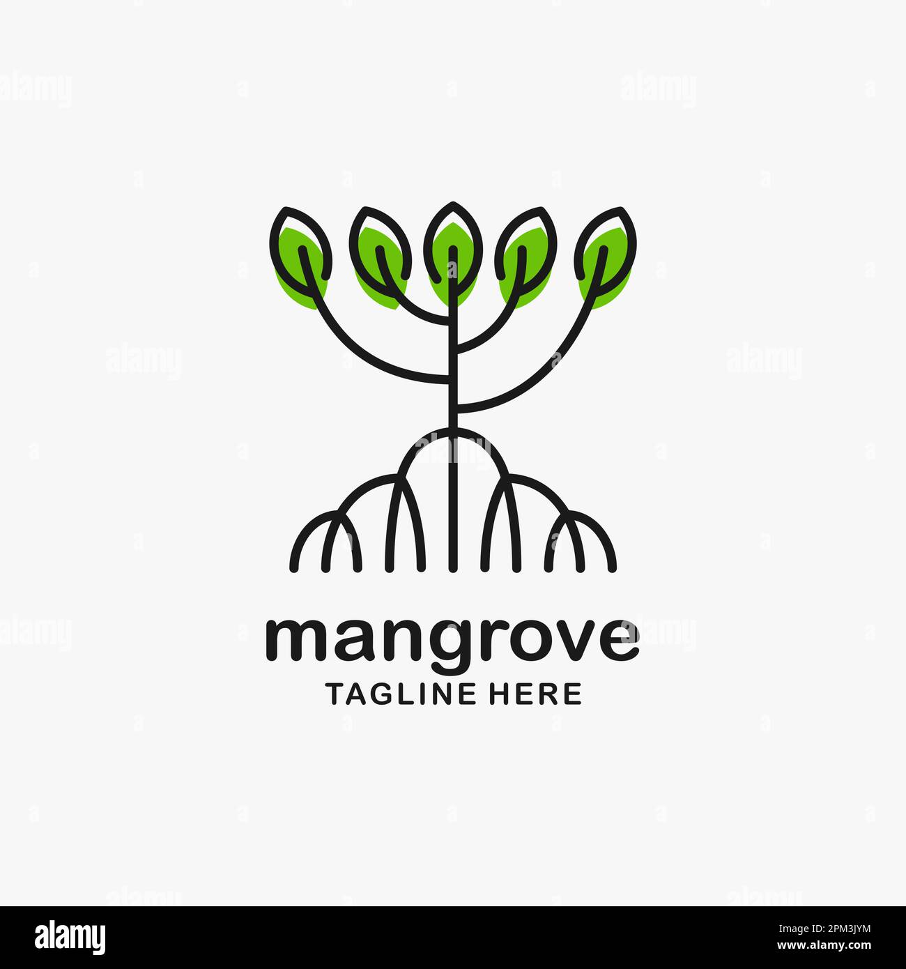 Logo de mangrove Illustration de Vecteur