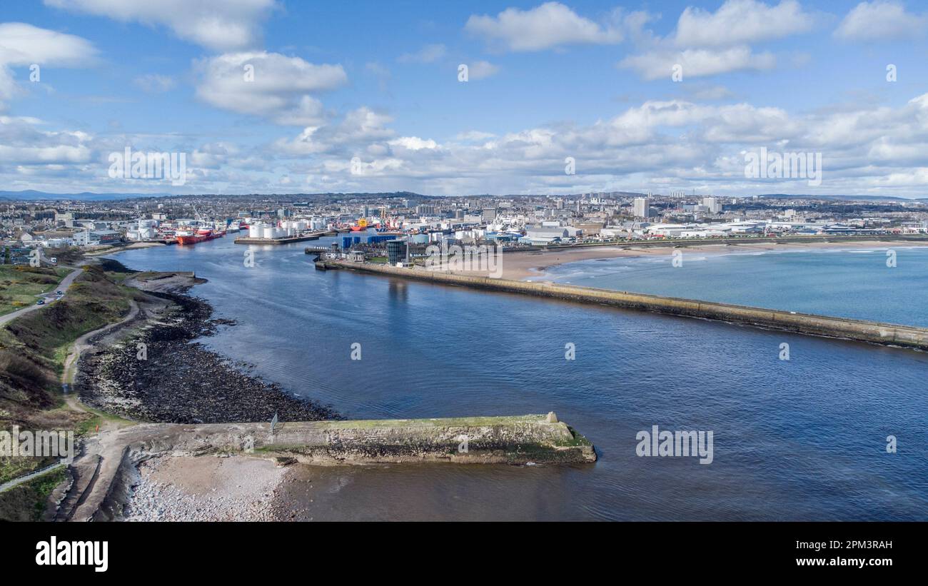 Aberdeen Harbour, Écosse Banque D'Images