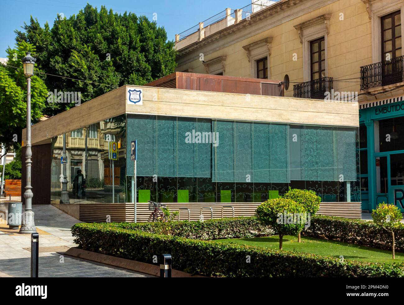 Extérieur du Musée de la Guerre civile ou Refugios de la Guerra civil à Almeria Andalousie sud de l'Espagne qui contient des refuges et des tunnels souterrains. Banque D'Images