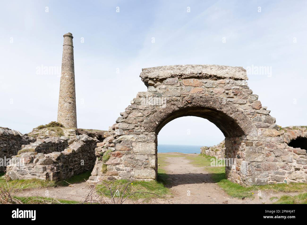 Les ruines de la mine Botallack, côte nord de Kernow (Cornouailles), Royaume-Uni Banque D'Images