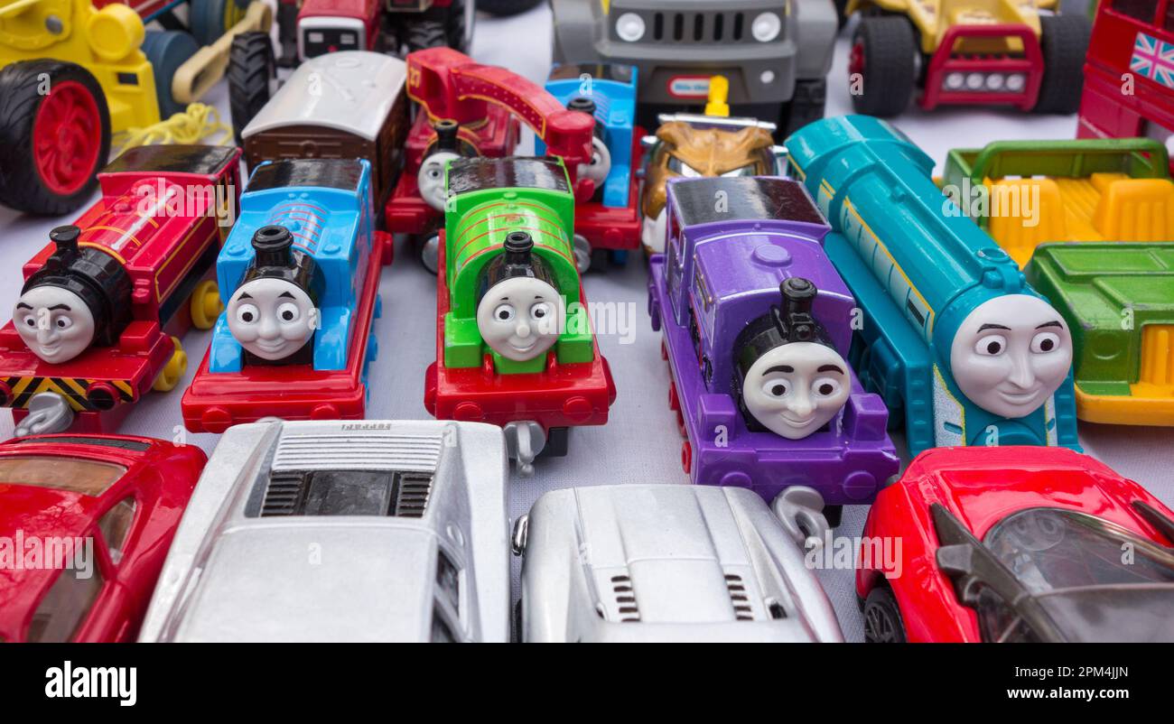 Thomas le moteur de réservoir, jouets Banque D'Images