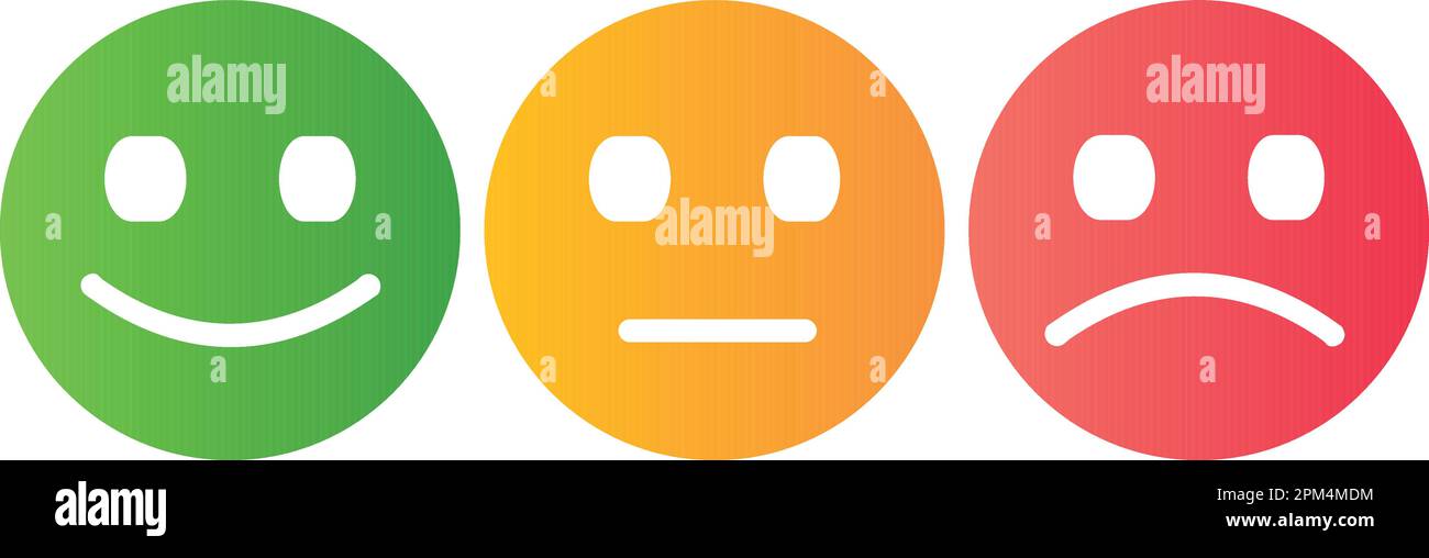 feedback satisfaction notation classement expression emoji icône vecteur conception Illustration de Vecteur