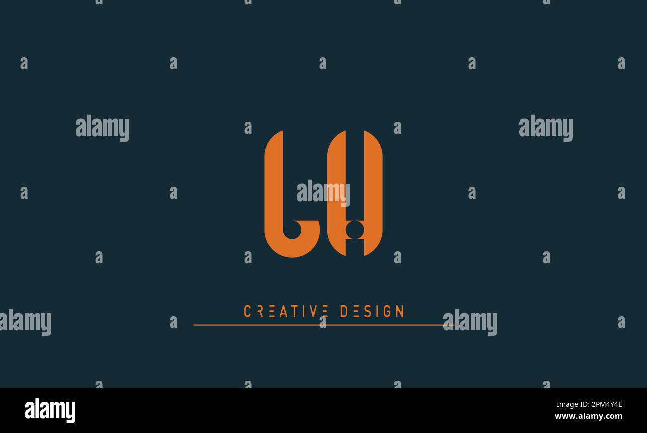 Lettres de l'alphabet initiales Monogram logo LH , HL Illustration de Vecteur