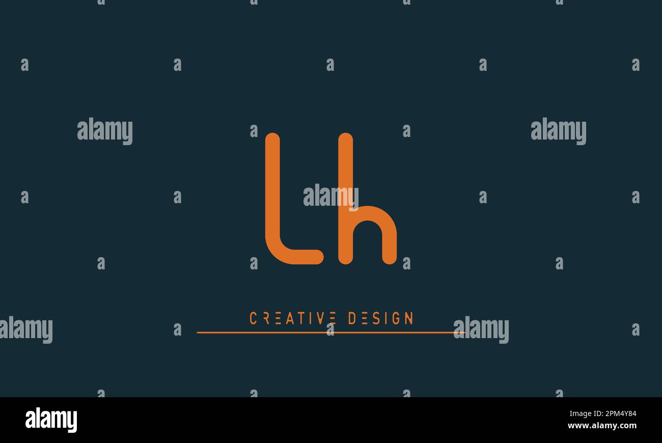 Lettres de l'alphabet initiales Monogram logo LH , HL Illustration de Vecteur