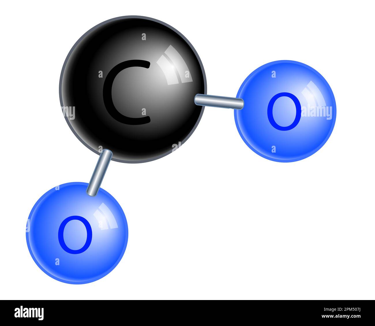 Illustration abstraite du concept de molécule de dioxyde de carbone Illustration de Vecteur