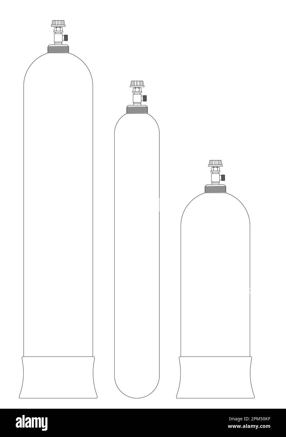 Illustration d'un jeu de bouteilles de gaz Illustration de Vecteur