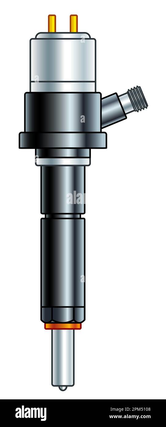 Illustration d'un injecteur de carburant Illustration de Vecteur