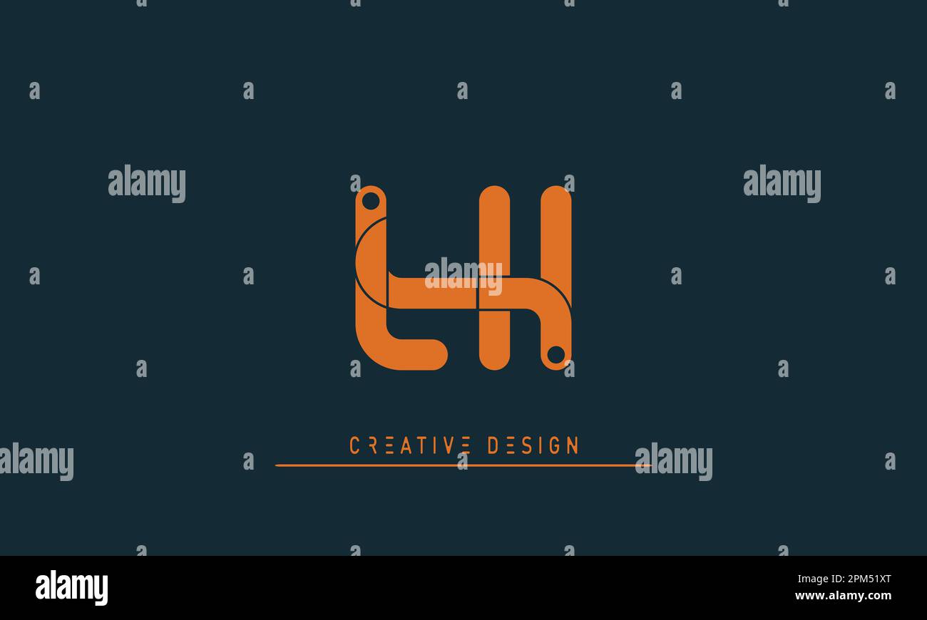 Lettres de l'alphabet initiales Monogram logo LH , HL Illustration de Vecteur