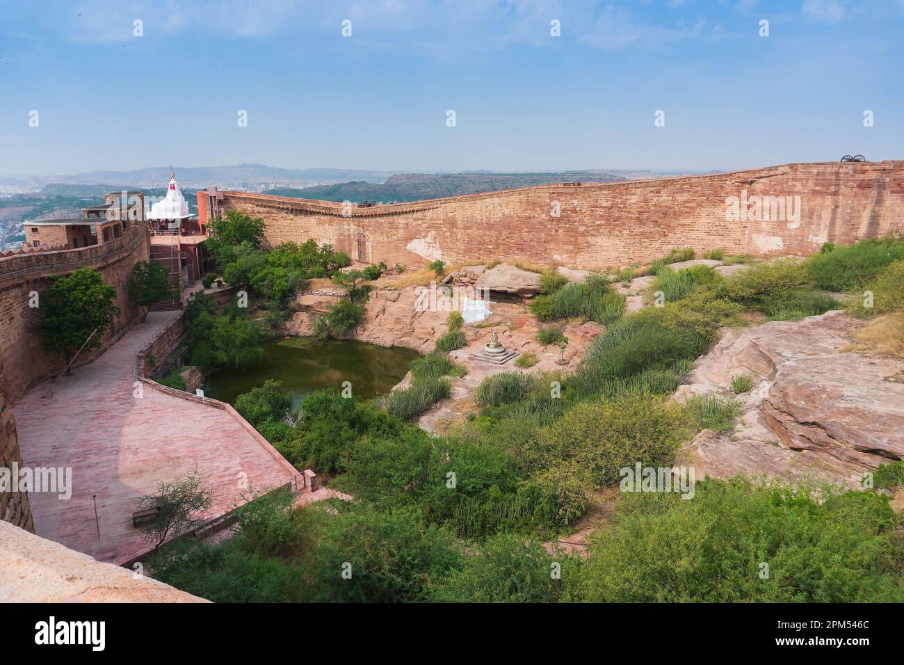 Jodhpur, Rajasthan, Inde - 17.10.2019 : temple de Chamunda Mataji au fort de Mehrangarh, Chamunda Mataji était Rao Jodha, fondateur de Jodhpur, Isht Devi. Banque D'Images