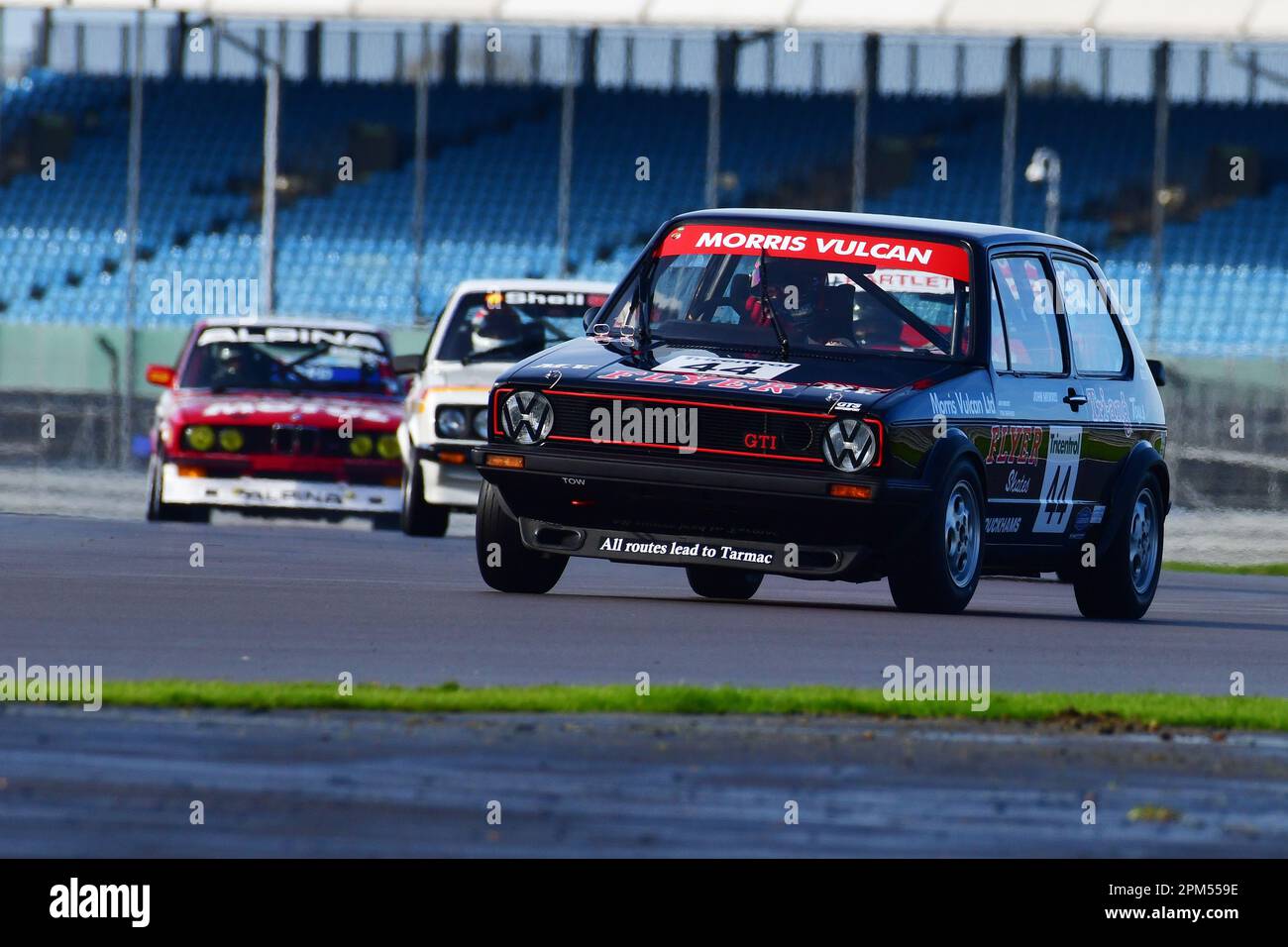 Jim Morris, Tom Shephard, VW Golf GTI Mk1, une heure de course pour une grille combinant le défi de voiture de tourisme historique, HTCC, le Trophée Tony dron pour T Banque D'Images