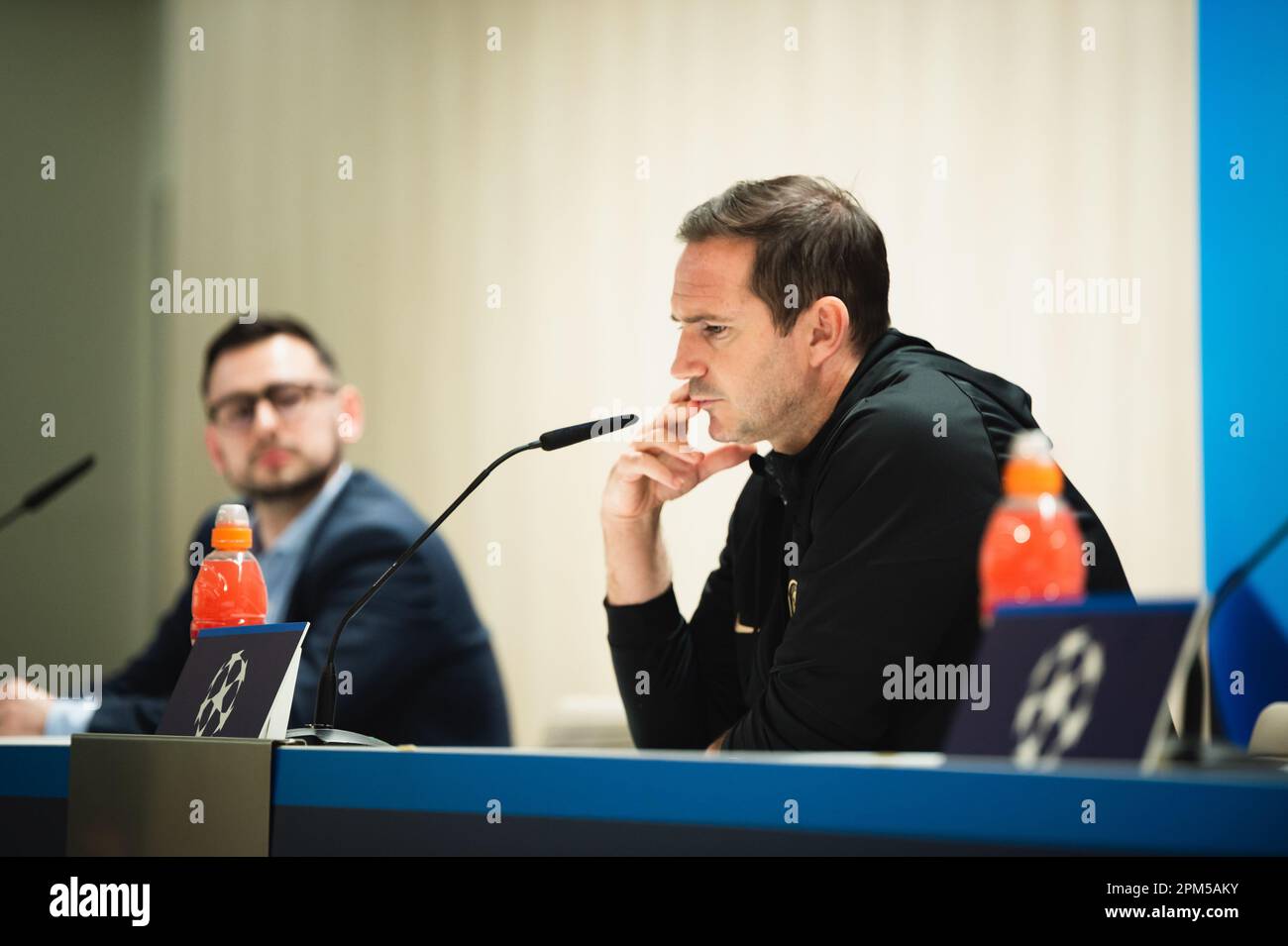 Madrid, Espagne. 11th avril 2023. Frank Lampard (Chelsea) lors de la conférence de presse avant le match de football betweenReal Madrid et Chelsea valable pour le dernier quart de l'UEFA Championâ&#X80;&#x99;s League célébré à Madrid, Espagne au stade Bernabeu le mardi 11 mars 2023 crédit: Agence de photo indépendante/Alay Live News Banque D'Images