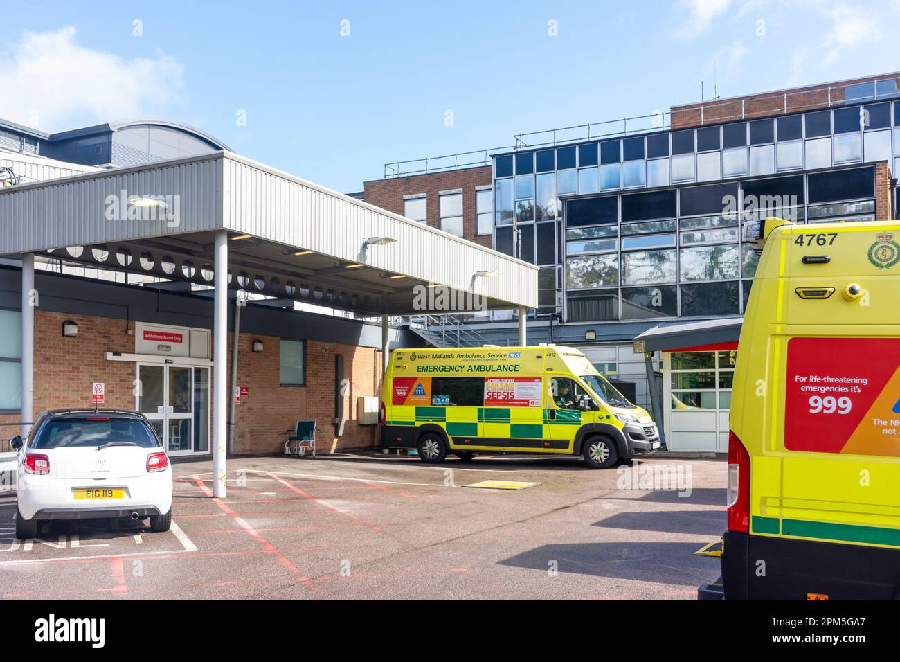 Service des accidents et des urgences, hôpital de Good Hope, chemin Rectory, ville royale de Sutton Coldfield, West Midlands, Angleterre, Royaume-Uni Banque D'Images