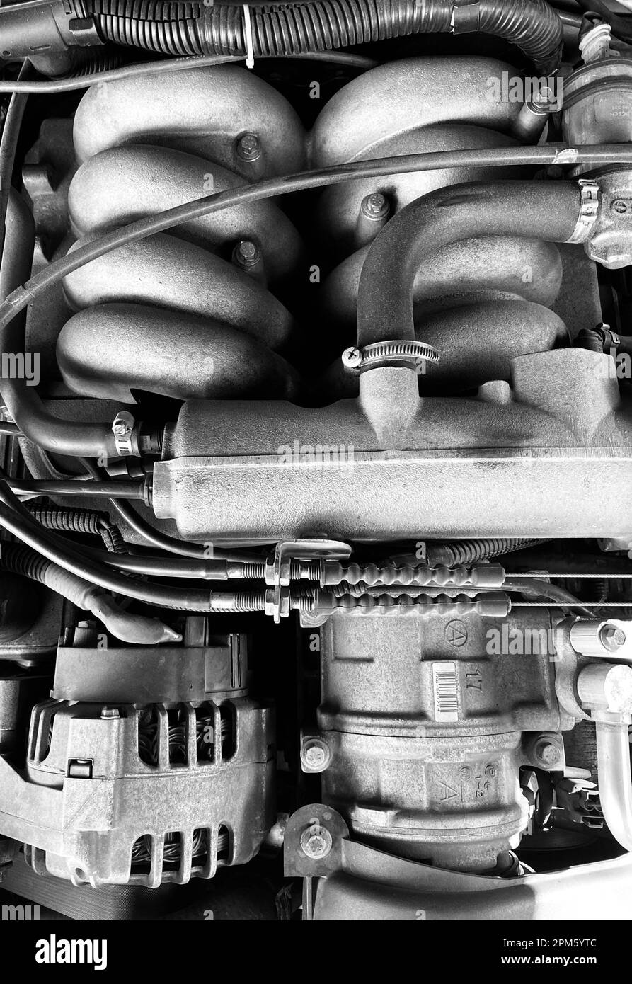 Baie moteur Land Rover Discovery 2 Banque D'Images