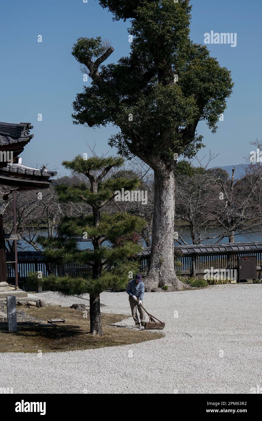 Kyoto, Arashiyama; Temple Daikakuji, ancien Palais Saga, temple principal du bouddhisme Shingon. Banque D'Images