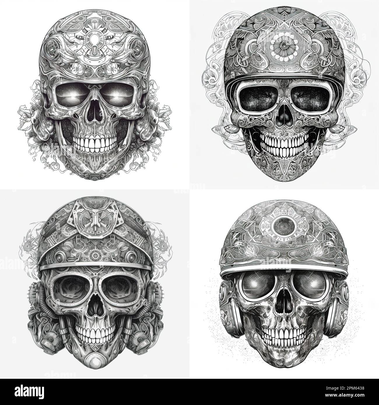 Tatouage Tete De Mort Casque Moto A7pulraOZ9G9cM