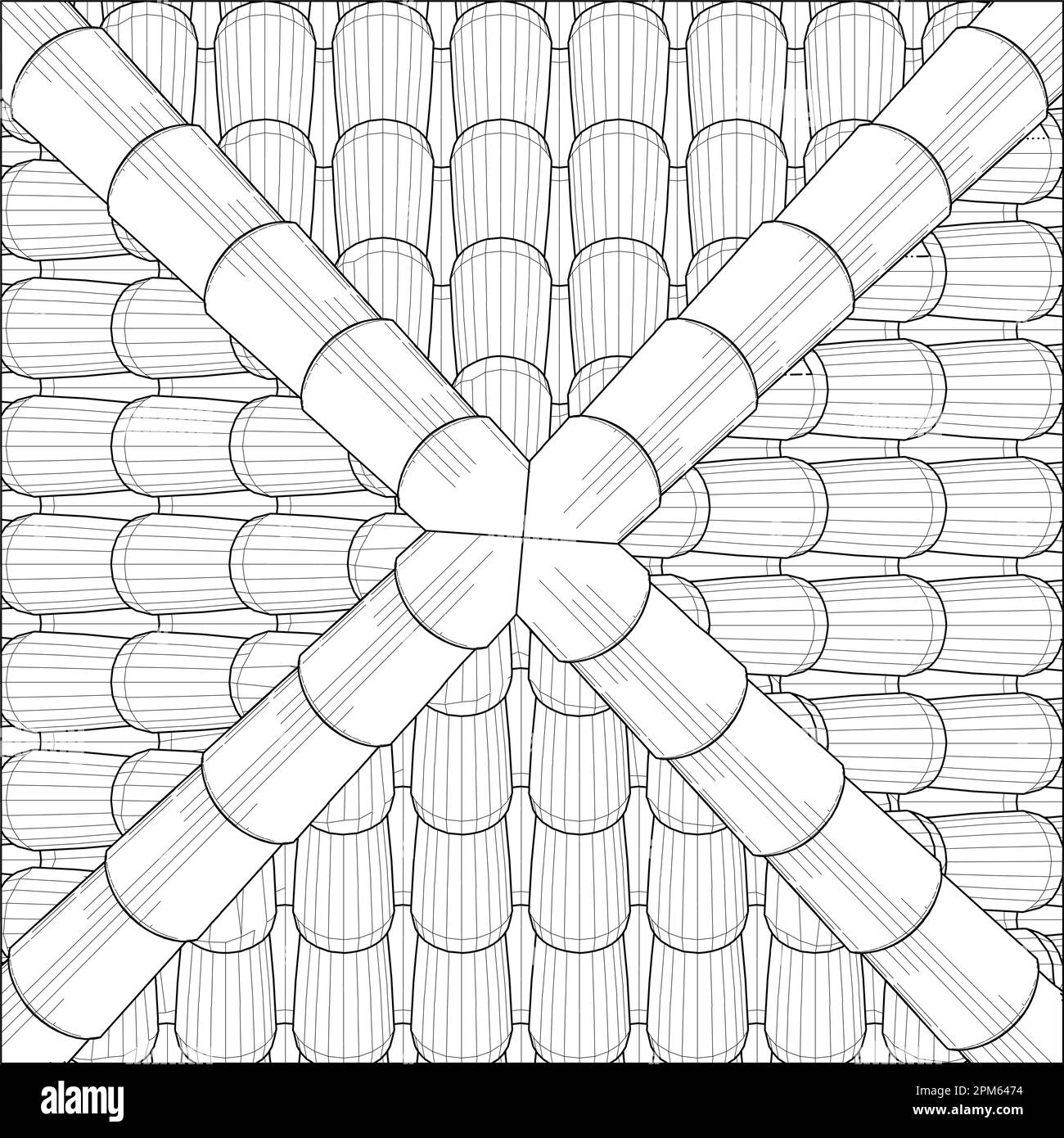 Carreau de toit Vector. Illustration isolée sur fond blanc. Illustration vectorielle de l'arrière-plan des carreaux de toit. Illustration de Vecteur