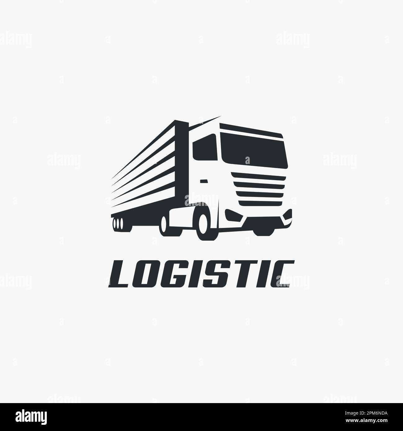Logo du chariot logistique Illustration de Vecteur