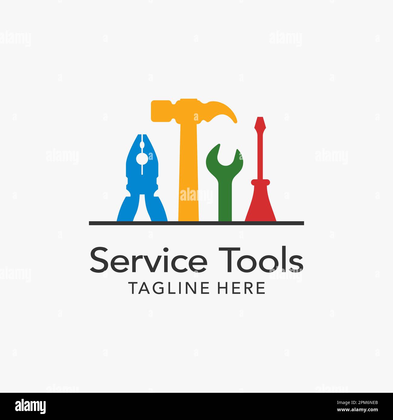 Conception du logo des outils de service Illustration de Vecteur