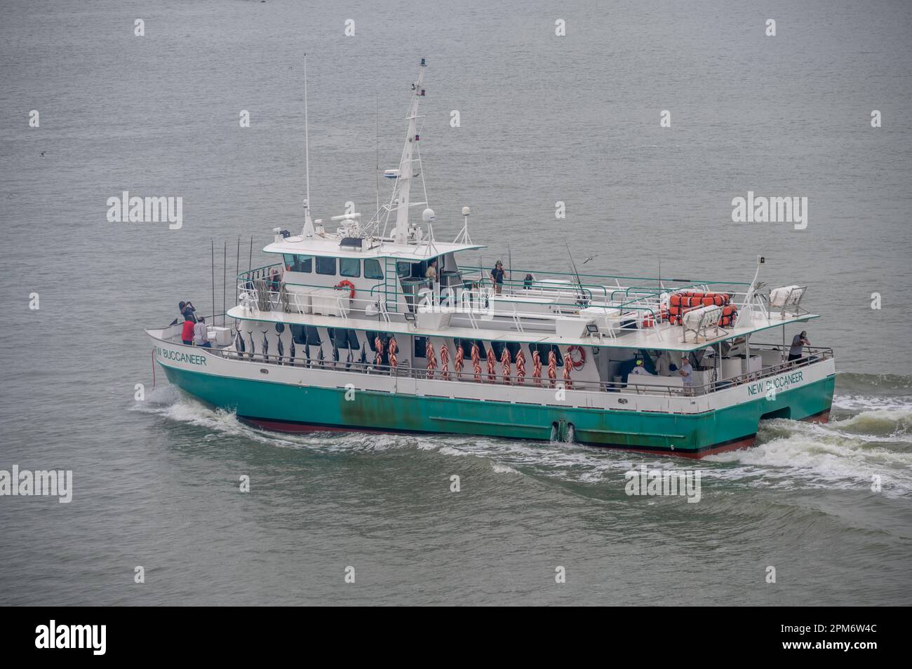 Galveston, Texas - 27 mars 2023 : bateau de pêche dans le port de Galveston au Texas. Banque D'Images