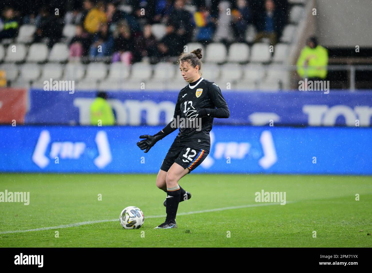 Camelia Ceasar #12 au cours du jeu de football International Womens friendly Roumanie vs Marocco , 12.04.2023,Bucarest ,Roumanie ,Cristi Stavri Banque D'Images