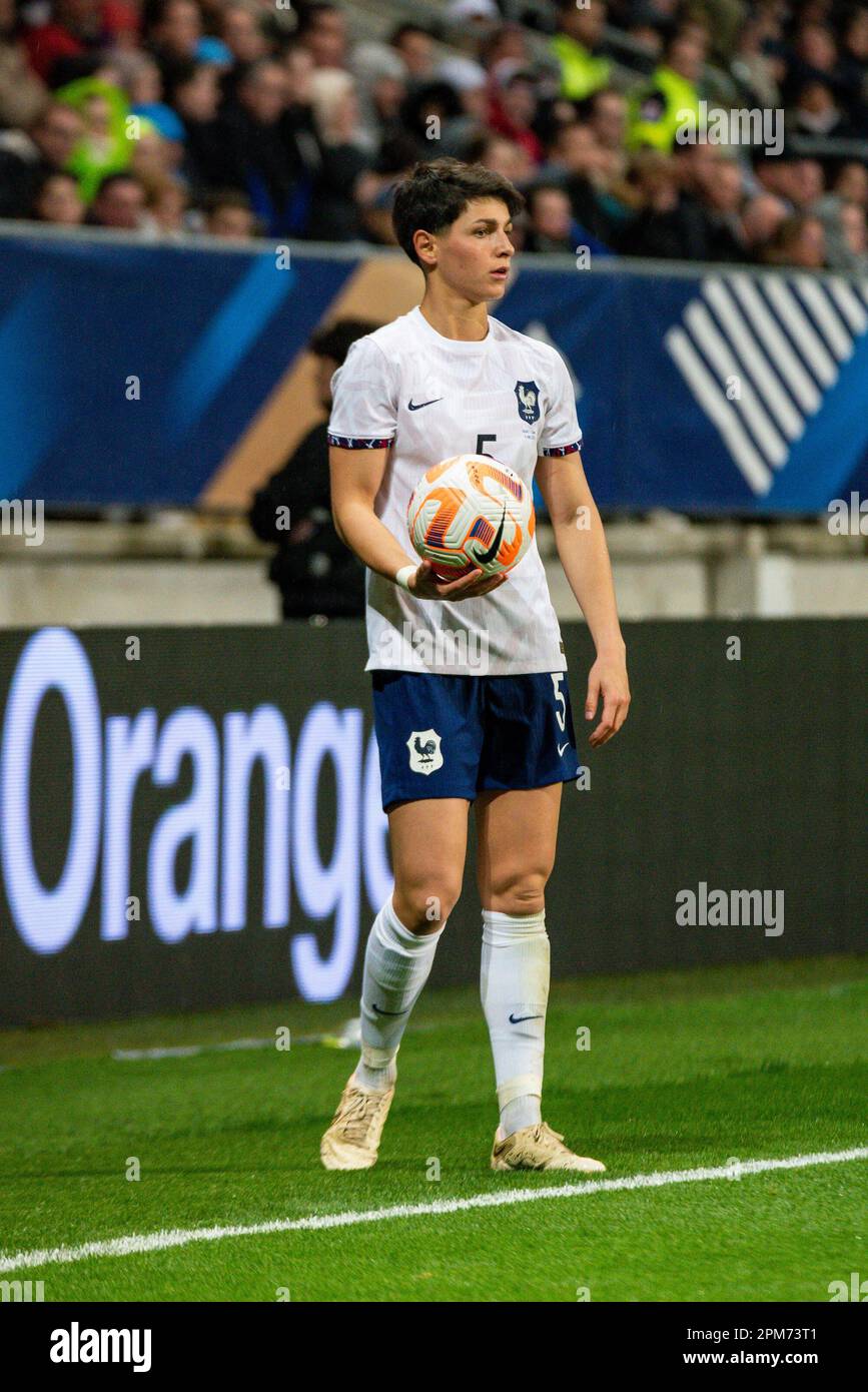 ELISA de Almeida de France pendant le match de football féminin entre la France et le Canada sur 11 avril 2023 au stade Marie-Marvingt du Mans, France - photo: Melanie Laurent/DPPI/LiveMedia Banque D'Images ELISA de Almeida de France pendant le match de football féminin entre la France et le Canada sur 11 avril 2023 au stade Marie-Marvingt du Mans, France - photo: Melanie Laurent/DPPI/LiveMedia Banque D'Images