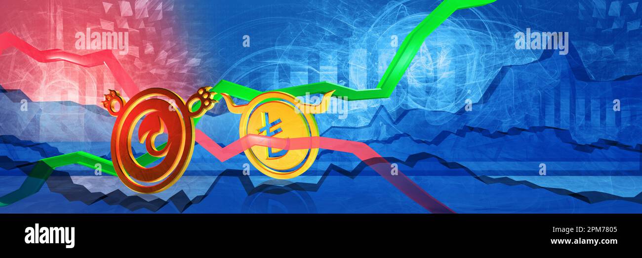 les prix des stocks d'essence chutent à l'essai. stabilité financière en turquie. concept de marché des matières premières baissier. 3d illustration de combustibles fossiles bon marché Banque D'Images