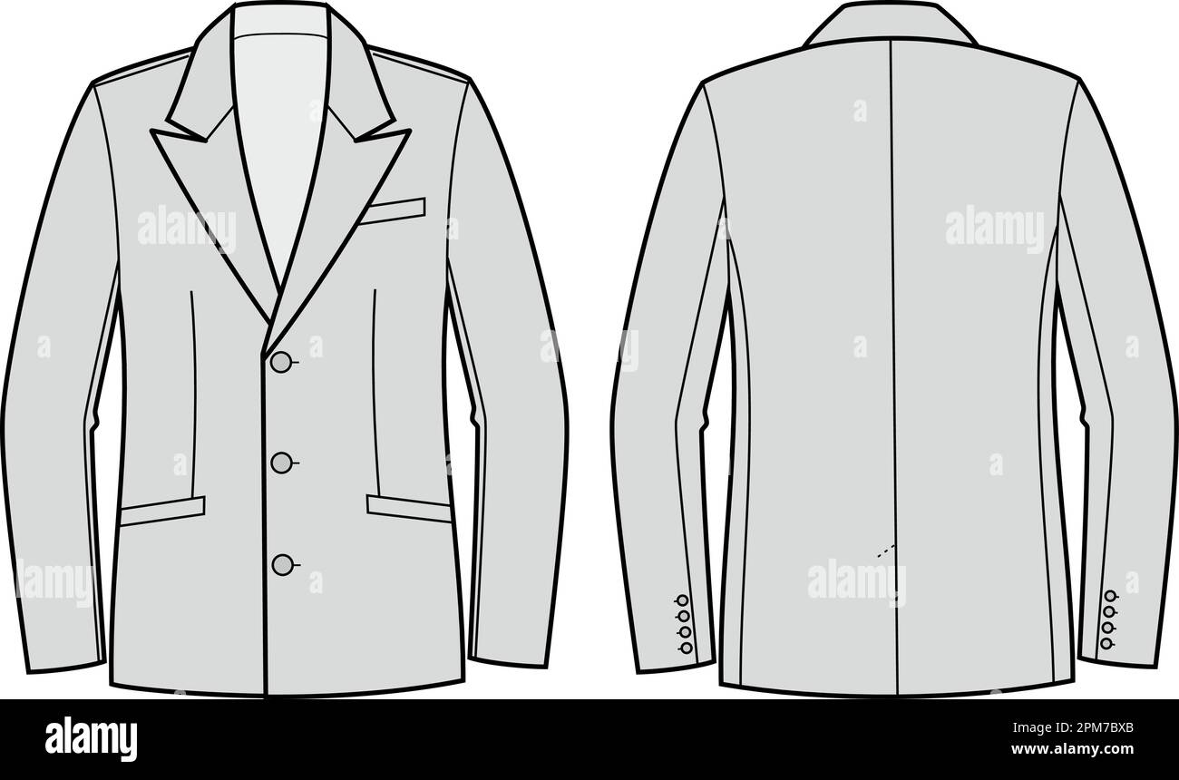 Veste de costume pour hommes. CAO mode. Illustration de Vecteur