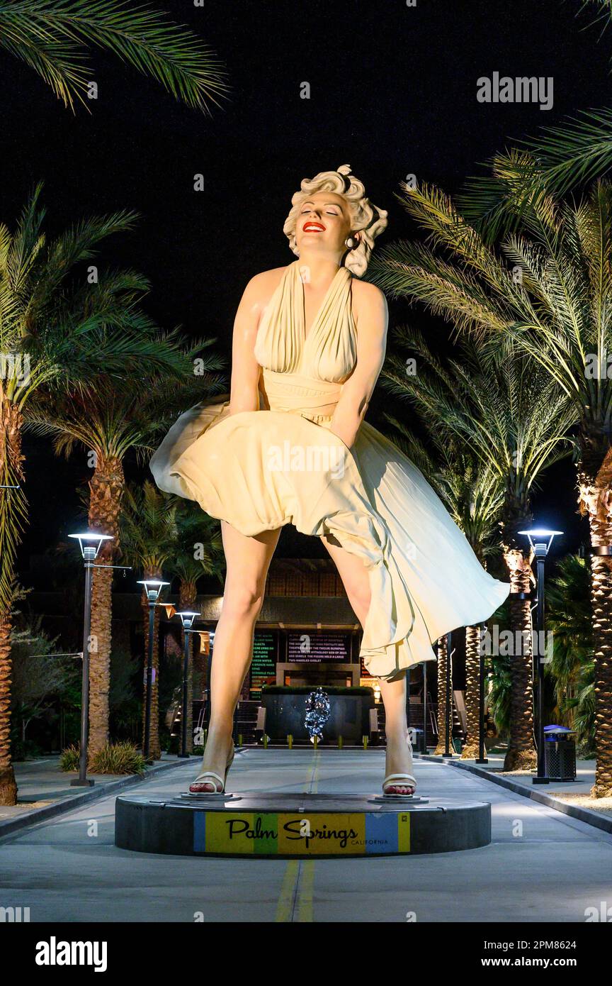 États-Unis, Californie, région de Greater Palm Springs, Forever Maryline statuu par Seward Johnson Banque D'Images
