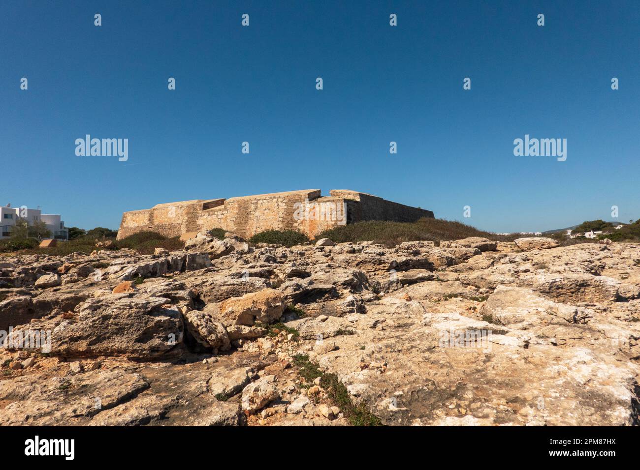 Cala d’Or, Majorque, Iles Baléares, Espagne. 29 mars 2023, vue sur le fort es Forti, Majorque Banque D'Images