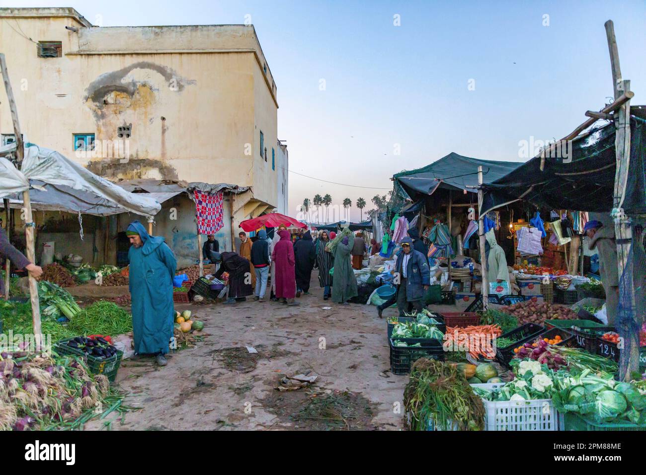 Maroc, Haut Atlas, Marrakech Safi, Hait-Drâa, le marché Havait-Dri est l'un des plus importants du sud du Maroc Banque D'Images