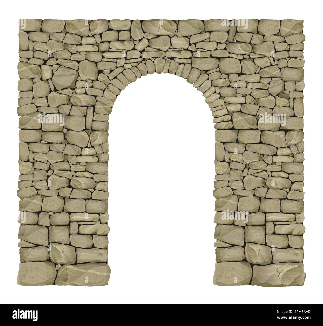 La texture d'une arche en pierre sauvage Illustration de Vecteur