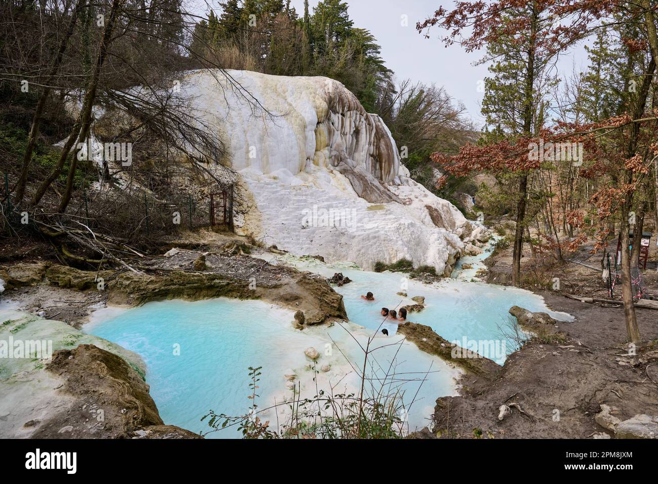 La Baleine blanche, Bagni San Filippo, Toscane, Italie Banque D'Images