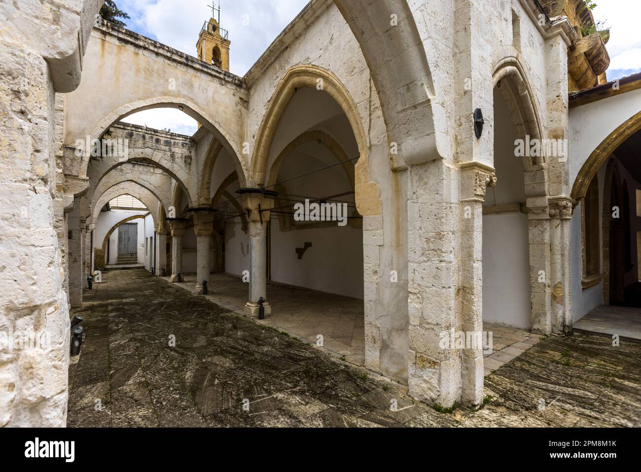 Monastère arménien dans la vieille ville de Nicosie. Restauré avec des fonds de l'ONU, Arabahmet Mahallesi, Chypre Banque D'Images