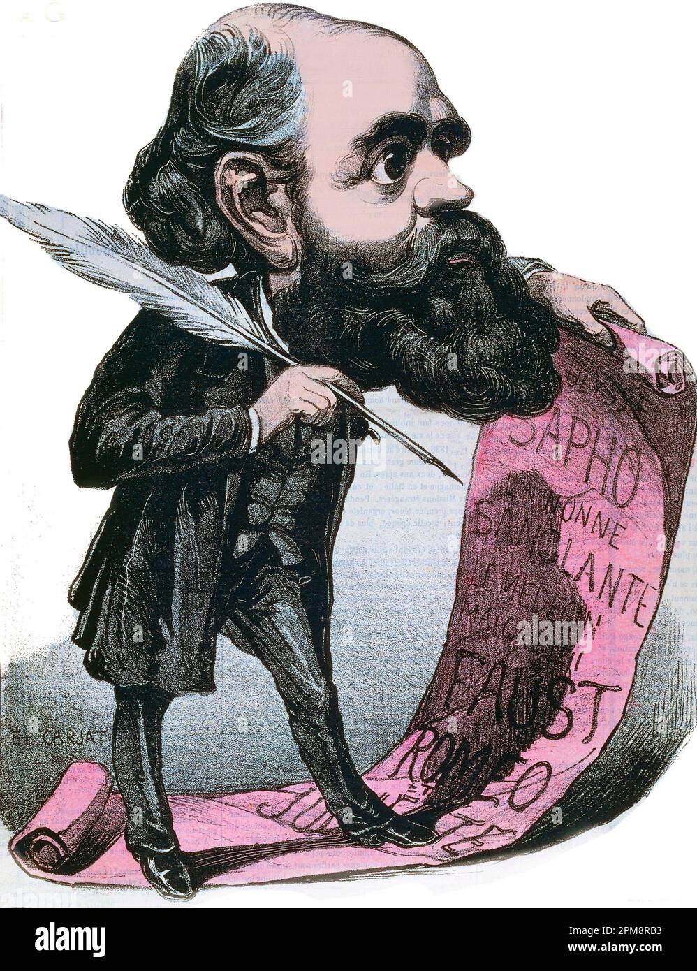 Charles Gounod (1818-1893) caricature d'Etienne Carjat Banque D'Images