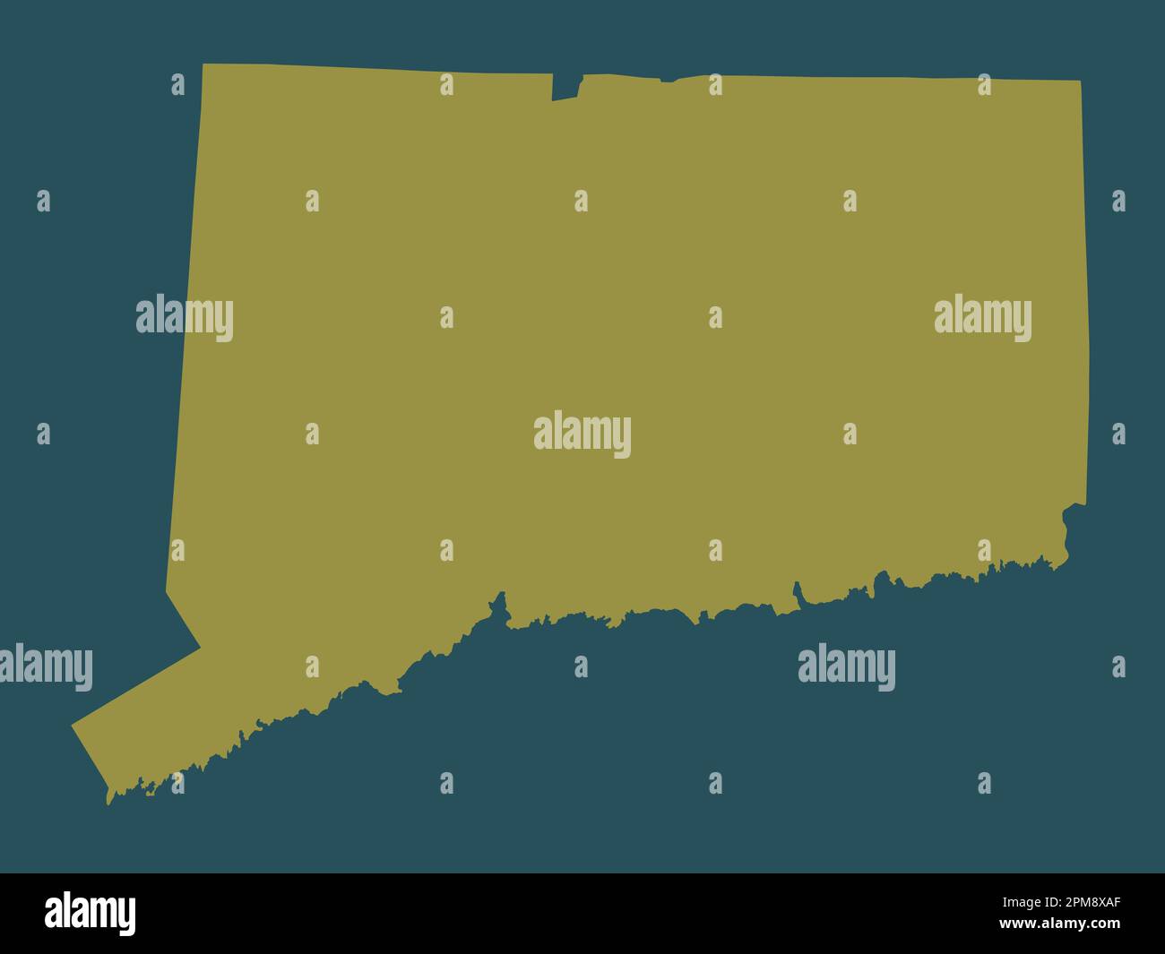 Connecticut, État des États-Unis d'Amérique. Forme de couleur unie Banque D'Images