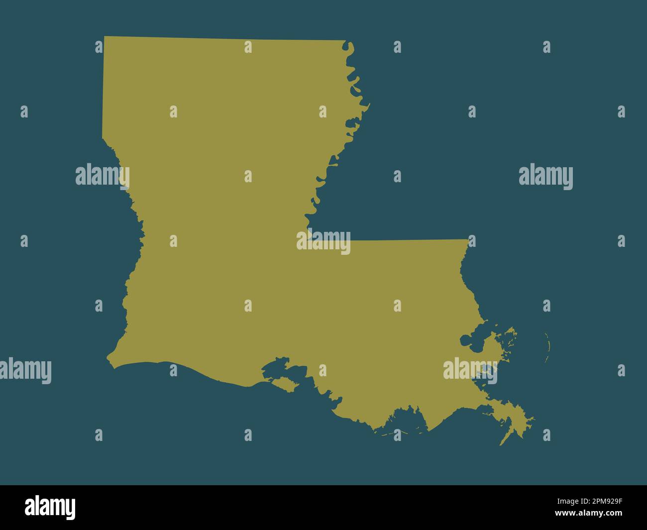 Louisiane, État des États-Unis d'Amérique. Forme de couleur unie Banque D'Images