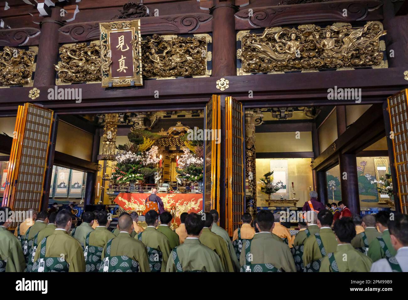 Kyoto, Japon - 28 mars 2023 : le temple de Higashi Honganji est un temple bouddhiste à Kyoto, au Japon. Banque D'Images