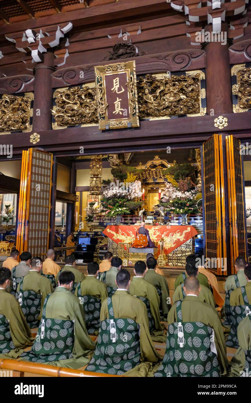 Kyoto, Japon - 28 mars 2023 : le temple de Higashi Honganji est un temple bouddhiste à Kyoto, au Japon. Banque D'Images