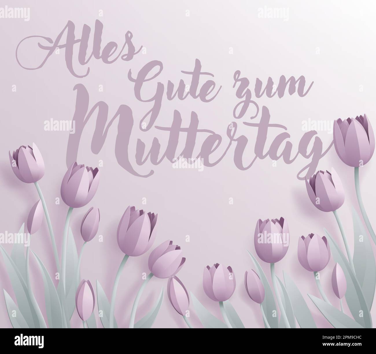 Fête des mères German Alles Gute Zum Muttertag Design Illustration de Vecteur