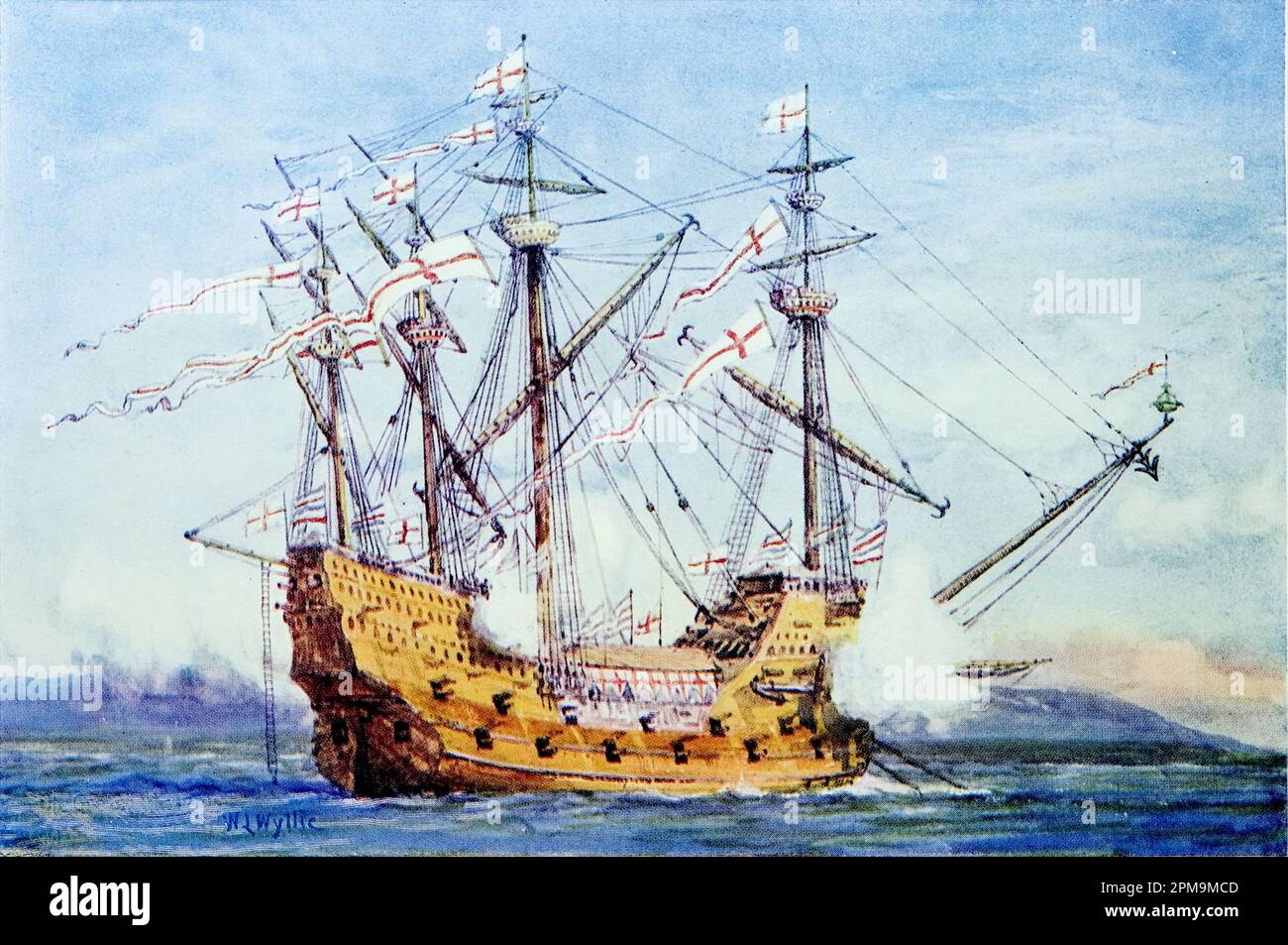 Grâce de Dieu, c1515 ans, par William Lionel Wyllie. De : la flotte de combat britannique, sa création et sa croissance tout au long des siècles ... c1915 Banque D'Images