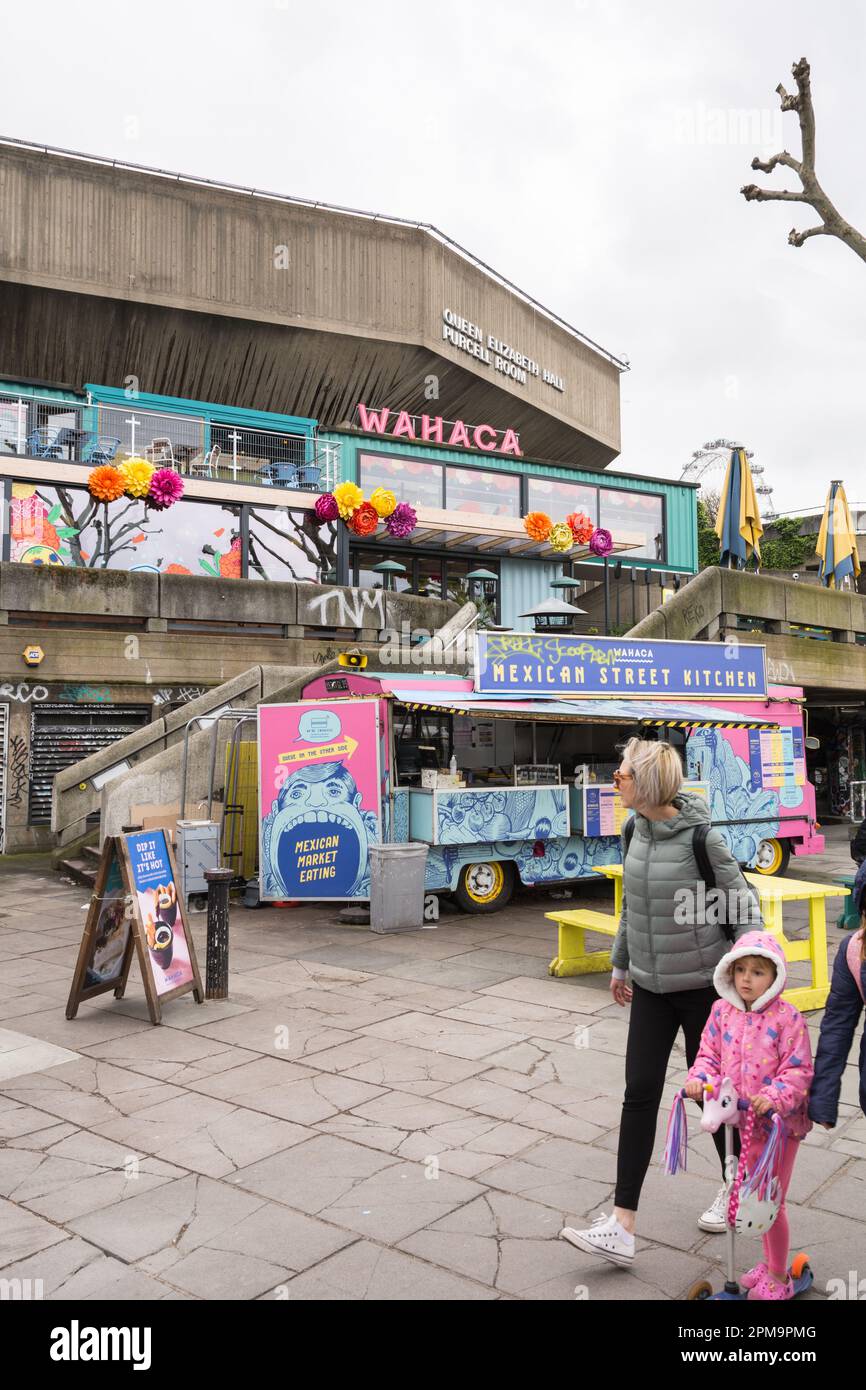 Restaurant Wahaca et cuisine de rue mexicaine au Southbank Center, Waterloo, Londres, SE1, Angleterre, ROYAUME-UNI Banque D'Images