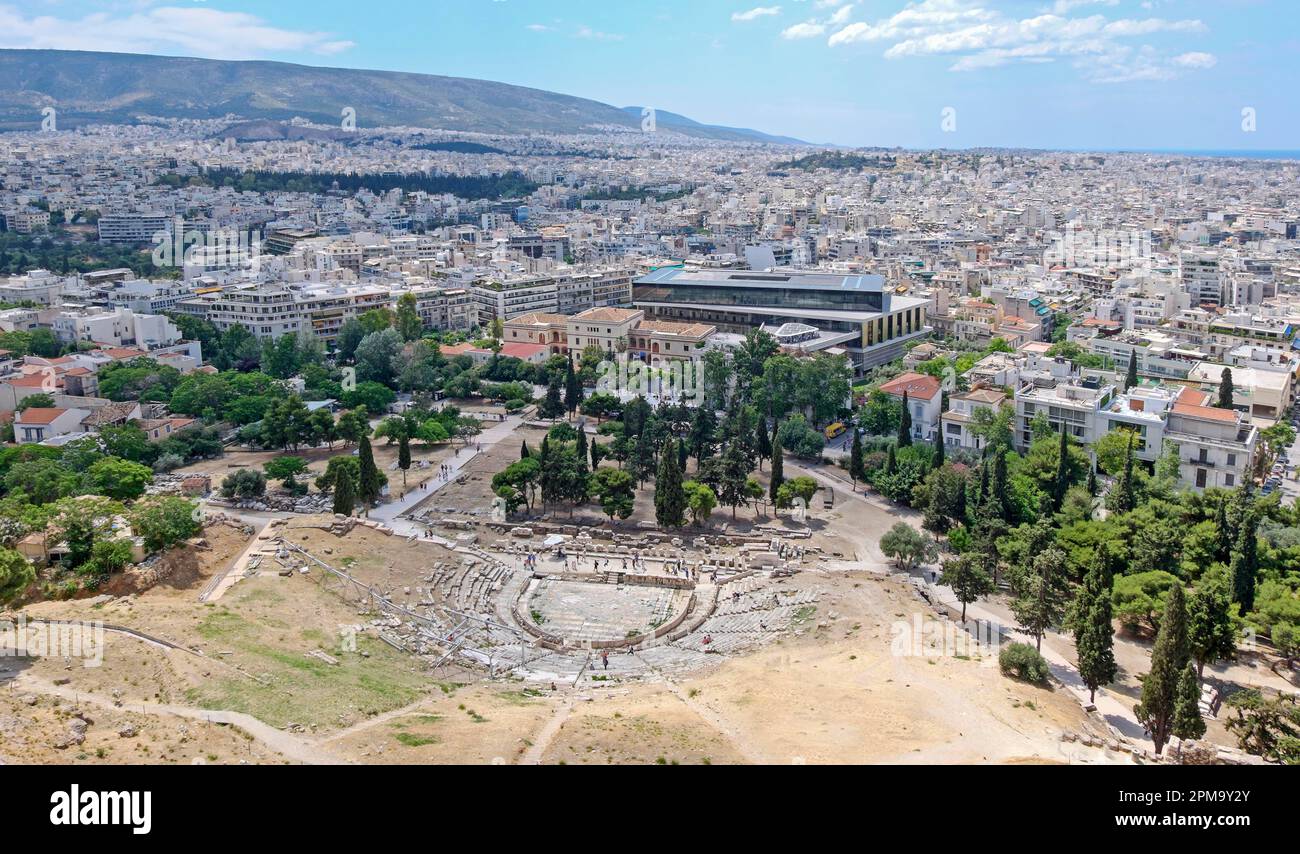 Vue d’Athènes Banque D'Images