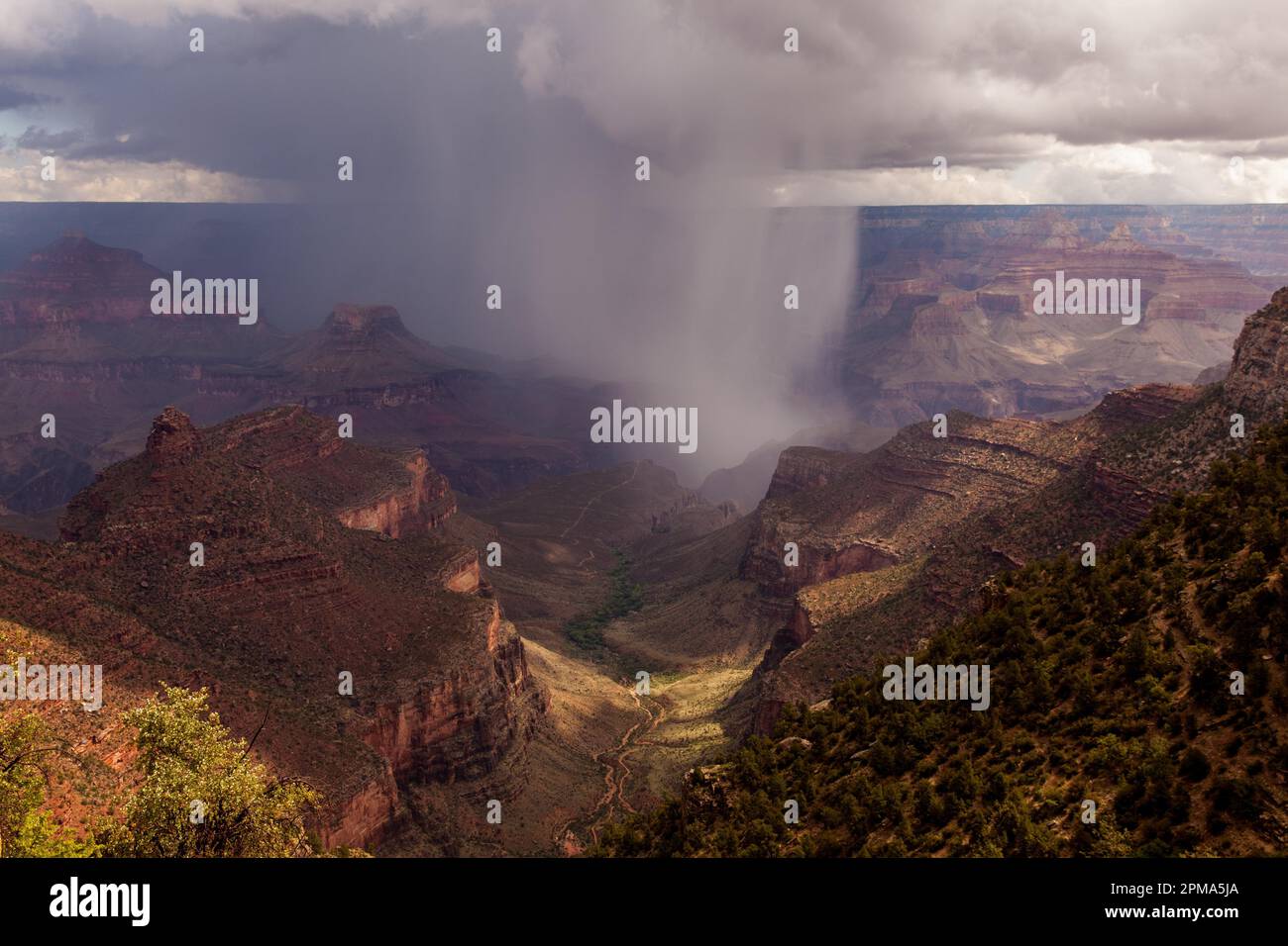 Orage, parc national du Grand Canyon, Arizona, États-Unis Banque D'Images