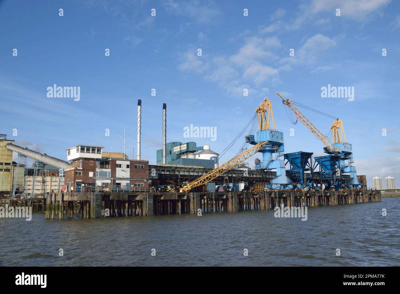 Raffinerie Tate & Lyle Sugar's Thames à Silvertown, Londres Banque D'Images