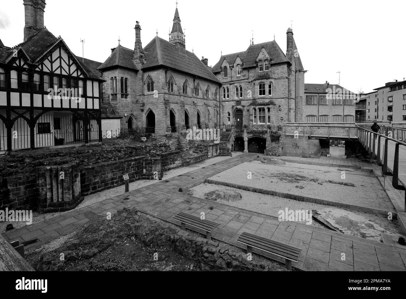 Les ruines du Prieuré et de la cathédrale St Mary, Coventry City, West Midlands, Angleterre, Royaume-Uni Banque D'Images